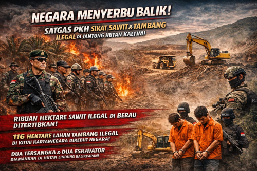 Negara Menyerbu Balik: Satgas PKH Sikat Sawit dan Tambang Ilegal di Jantung Hutan Kaltim