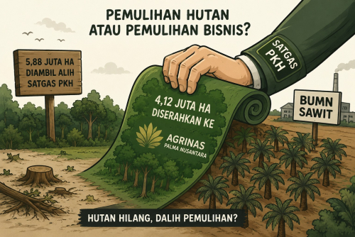 Atas Nama Pemulihan Hutan, Jutaan Hektare Lahan Malah Mengalir ke Bisnis Sawit?